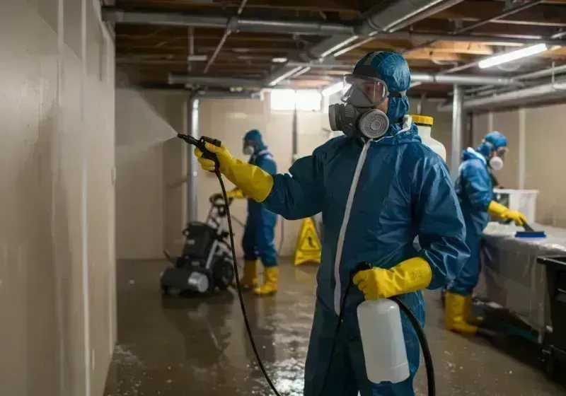 Basement Sanitization and Antimicrobial Treatment process in Roselle, IL