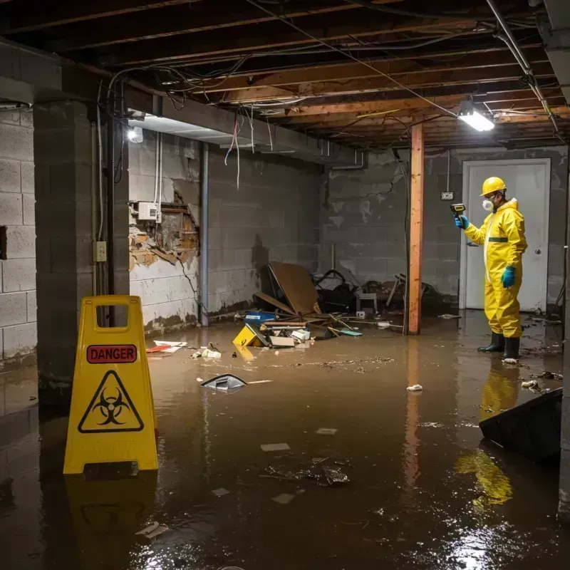 Flooded Basement Electrical Hazard in Roselle, IL Property